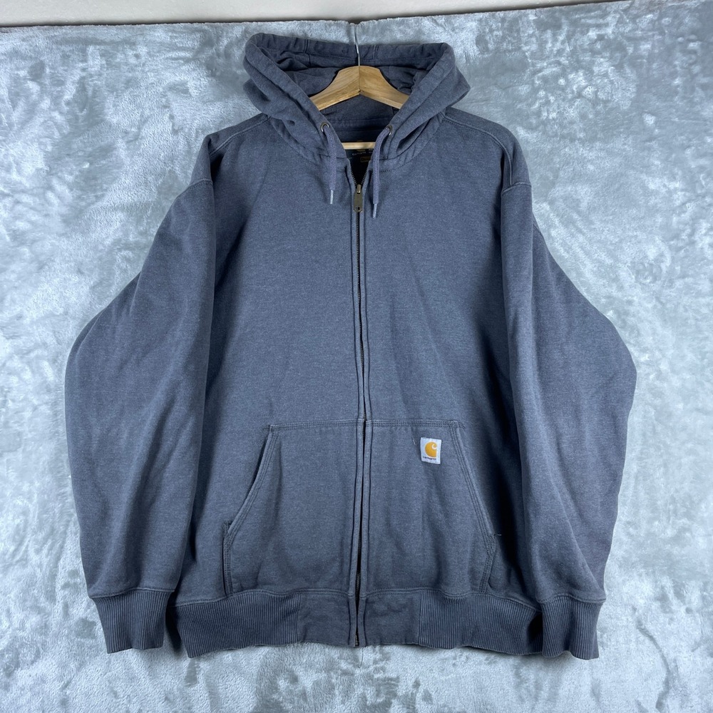 Carhartt Full Zip Hoodie Men XL Gray Original Fit 100614-026